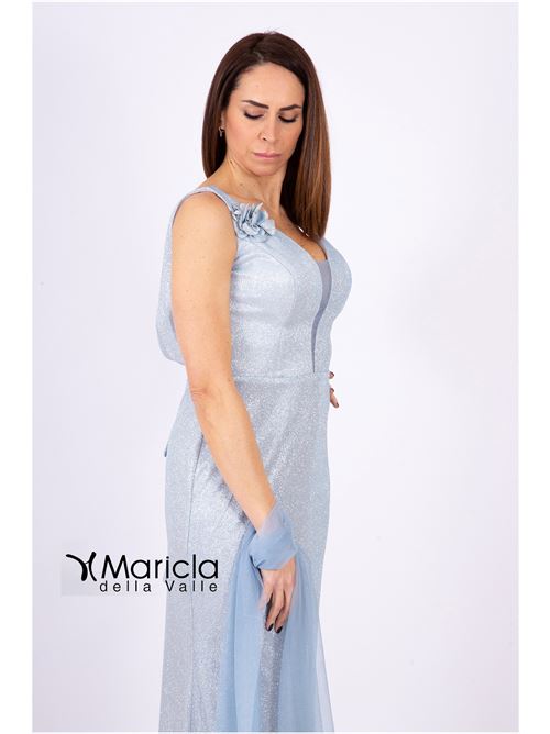 glitter con rouche GIGLI CERIMONIA | RGPB01POLVERE